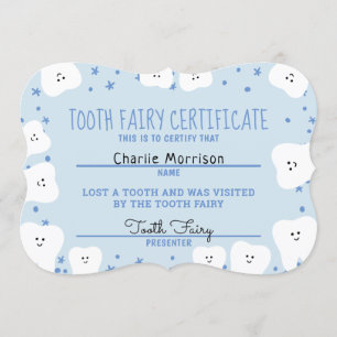 Tooth Fairy Certificate Boy 2 Kaart