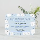 Tooth Fairy Certificate Boy 3 Kaart (Staand voorkant)