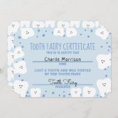Tooth Fairy Certificate Boy 3 Kaart (Voorkant / Achterkant)