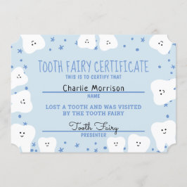 Tooth Fairy Certificate Boy 3 Kaart