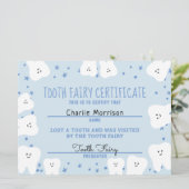 Tooth Fairy Certificate Boy Kaart (Staand voorkant)