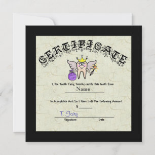Tooth Fairy Certificate past het aan!