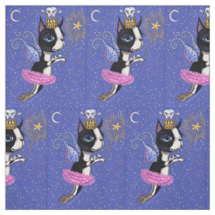 Tooth Fairy Dog Boston Terrier Pink Tutu Crown Stof