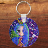 Tooth Fairy Flying Teeth Toothborstel Crown Big Ey Sleutelhanger (Voorkant)