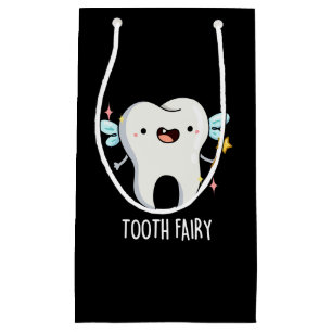 Tooth Fairy Funny Tooth Pun Dark BG Klein Cadeauzakje