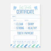 Tooth Fairy Keepomwille Certificate Boy Post-it® Notes (Voorkant)