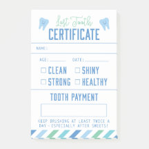 Tooth Fairy Keepomwille Certificate Boy