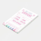 Tooth Fairy Keepomwille Certificate Girl Post-it® Notes (Schuin)