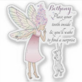 Tooth Fairy Poem Kinder gepersonaliseerde label (Voorkant)