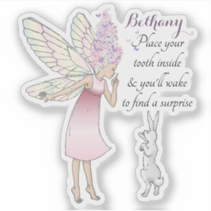 Tooth Fairy Poem Kinder gepersonaliseerde label