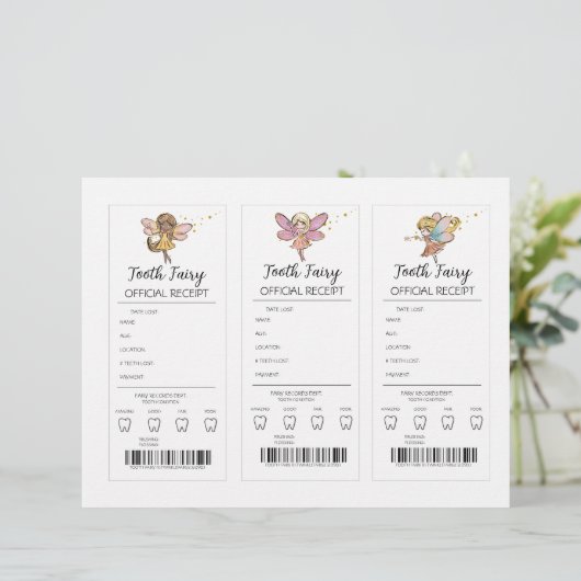 Tooth Fairy Receipt (Staand voorkant)