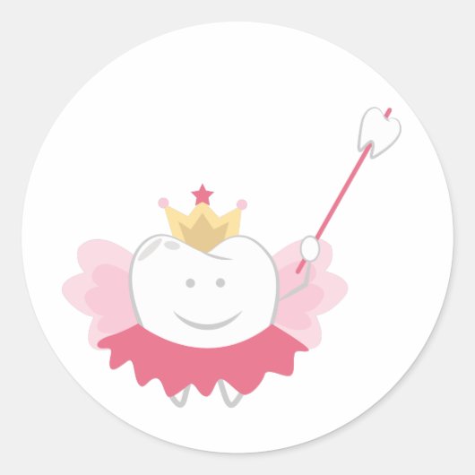 Tooth Fairy Ronde Sticker (Voorkant)