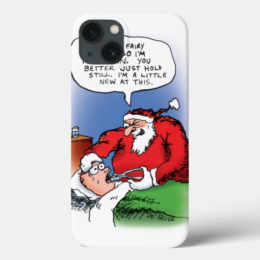 Tooth Fairy Santa Funny-kerstCartoon Case-Mate iPhone Case (Achterkant)
