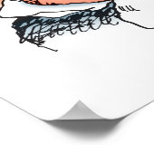 Tooth Fairy Santa Funny-kerstCartoon Poster (Hoek)