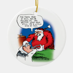 Tooth Fairy Santa Ornament