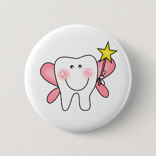 Tooth Fairy Tshirts en Gifts Ronde Button 5,7 Cm