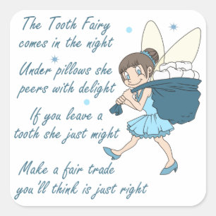 Tooth Fairy Vierkante Sticker