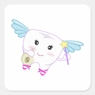 Tooth Fairy Vierkante Sticker