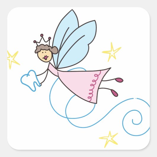 Tooth Fairy Vierkante Sticker (Voorkant)