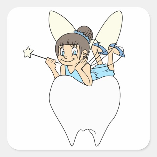 Tooth Fairy Vierkante Sticker (Voorkant)