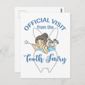 Tooth Fairy Visit Briefkaart (Voorkant / Achterkant)