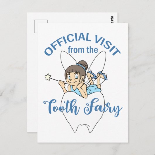 Tooth Fairy Visit Briefkaart (Voorkant / Achterkant)