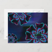 Tooth Flower Design Blue Dental Art Briefkaart (Voorkant / Achterkant)