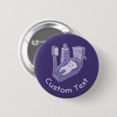 Tooth Funeral Pinback Button (Voorkant /achterkant)