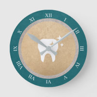 Tooth | Goud en zilver Cyaan Dental Roman Nummerin