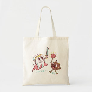 Tooth Hero vs Bacteria Monster Fun Dental Cartoon Tote Bag