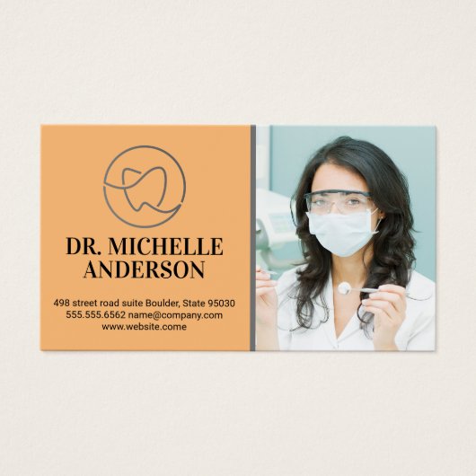 Tooth Logo | Dentist-werk Visitekaartje (Voorkant)