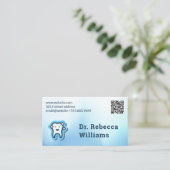 Tooth Logo | QR-streepjescode Visitekaartje (Staand voorkant)