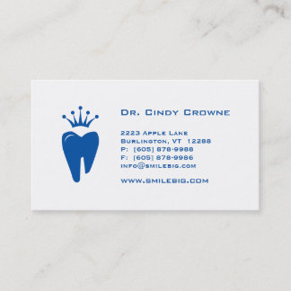 Tooth Logo Royal Blue Visitekaartje Afsprakenkaartje