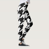 Tooth Pattern tegen zwarte en witte honden Leggings (Rechts)