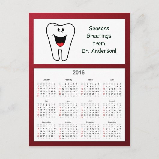 Tooth Prettige feestdagen van de agenda van Dentis (Voorkant)