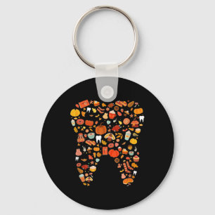 Tooth Teeth Happy Herfst Y'all Dentist Bedankt Sleutelhanger