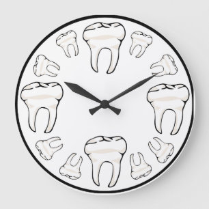 Tooth Time Clock Grote Klok