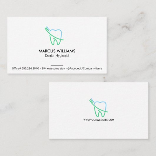 Tooth Visitekaartje (Voorkant / Achterkant)