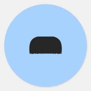Toothborstel Mustache Ronde Sticker