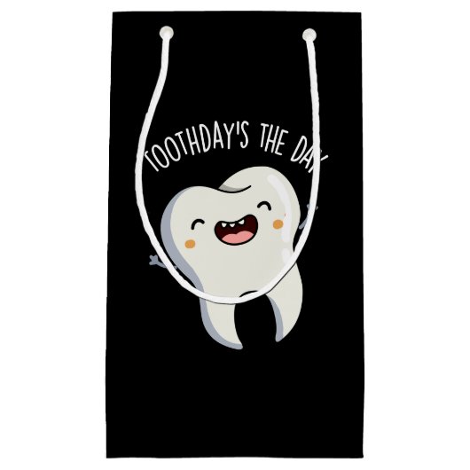 Toothday's De Dag Grappige Tandpuns Donker BG Klein Cadeauzakje (Voorkant)
