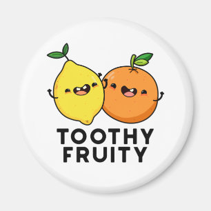 Toothy Fruity Grappig Fruit Pun Magneet