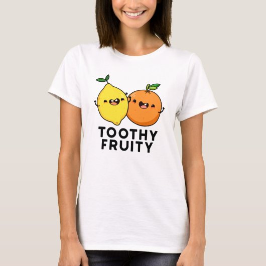 Toothy Fruity Grappig Fruit Pun T-shirt (Voorkant)
