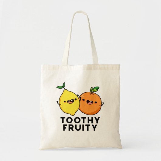 Toothy Fruity Grappig Fruit Pun Tote Bag (Voorkant)