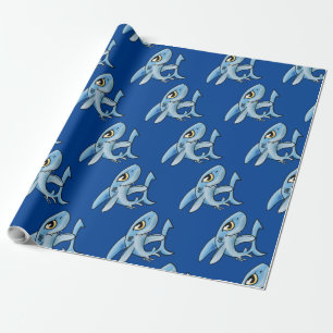 Toothy Grin Cartoon Shark Cadeaupapier