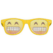 Toothy Grin Emoji Gezicht Glimlach Party Bril Retro Zonnebril (Voorkant)