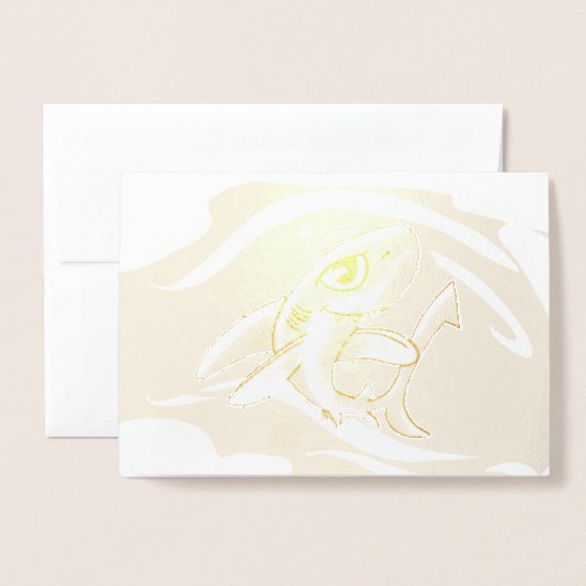 Toothy Grinning Shark Folie Kaart (Voorkant met envelop)