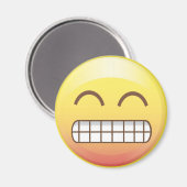 Toothy Smile Yellow Emoji Magnet (Recto/Verso)
