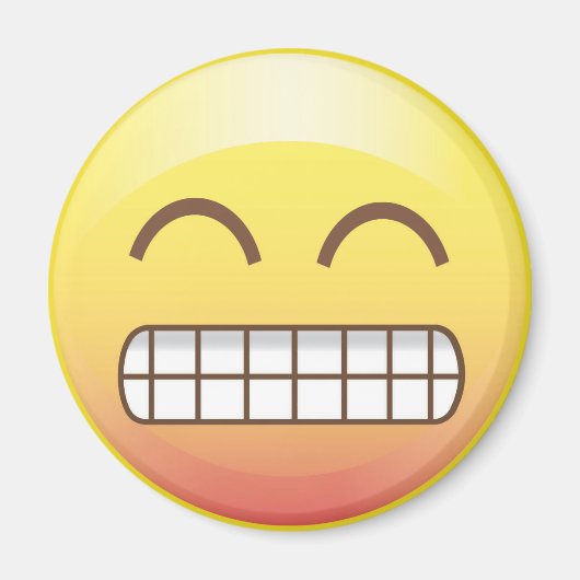 Toothy Smile Yellow Emoji Magnet (Devant)