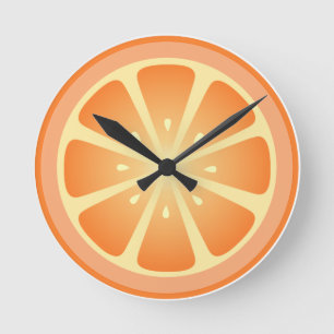 Tootie Fruity Oranje Clock Ronde Klok