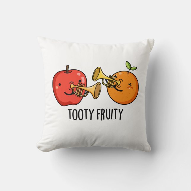 Tooty Fruity Fruit Musician Pun Kussen (Voorkant)